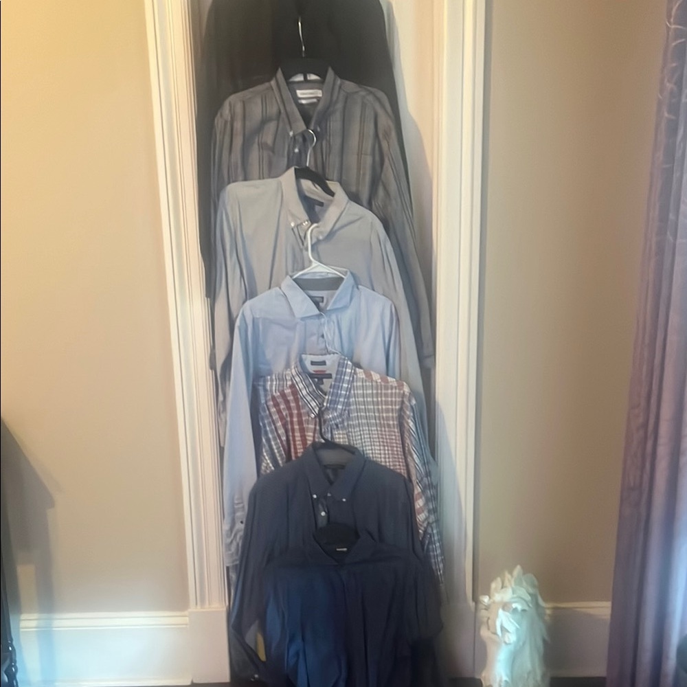 Perry Ellis Black  Casual Button Down Shirt 6 others Calvin Klein/Michael Kors